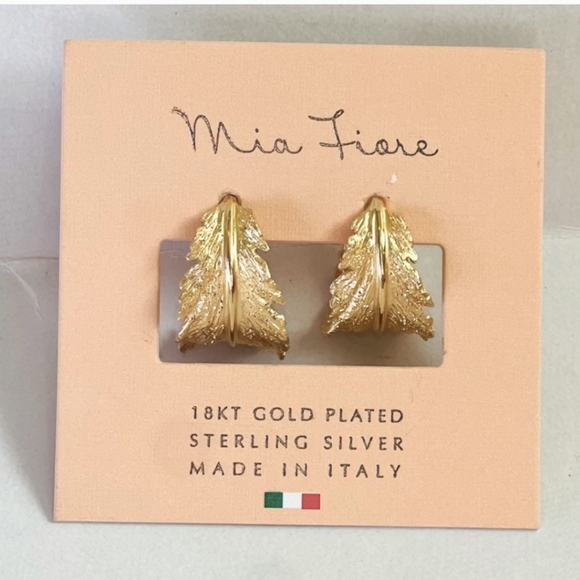 Mia Fiore Jewelry - Mia Fiore Leaf Hoop Earrings